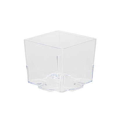 Mini Serve 5 oz Square Clear Plastic Large Quadrato Cube - 2 1/4" x 2 1/4" x 2 1/4" - 20 count box