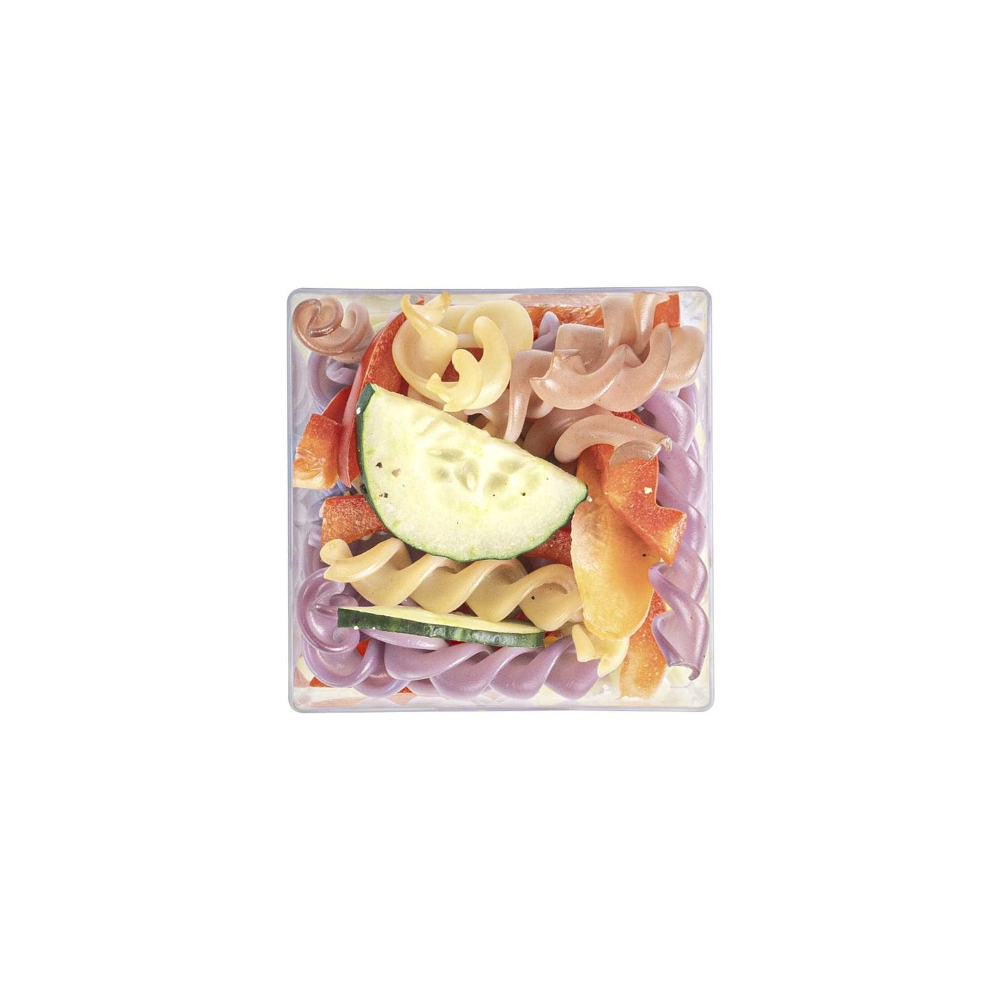 Mini Serve 5 oz Square Clear Plastic Large Quadrato Cube - 2 1/4" x 2 1/4" x 2 1/4" - 100 count box