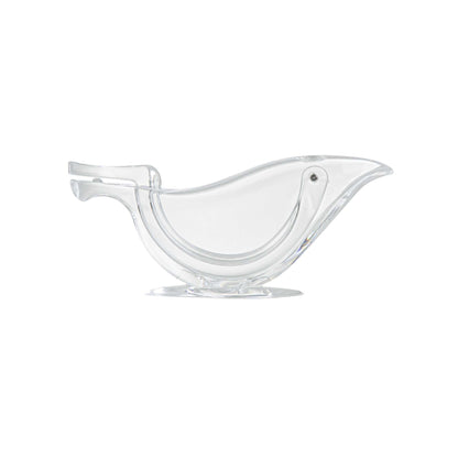 Met Lux 2 oz Clear Plastic Press Art Lemon and Lime Squeezer - 4 3/4" x 1 1/2" x 2" - 1 count box