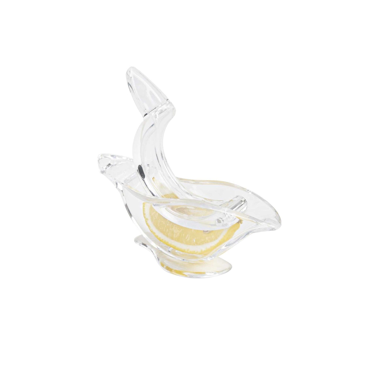 Met Lux 2 oz Clear Plastic Press Art Lemon and Lime Squeezer - 4 3/4" x 1 1/2" x 2" - 1 count box