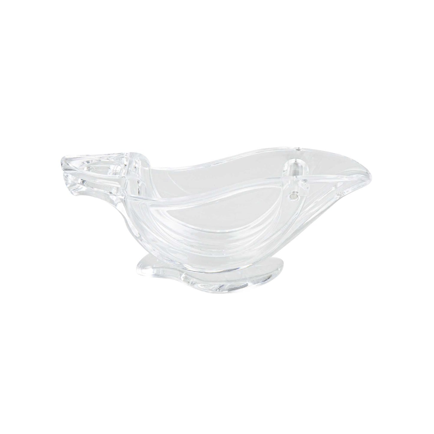Met Lux 2 oz Clear Plastic Press Art Lemon and Lime Squeezer - 4 3/4" x 1 1/2" x 2" - 1 count box