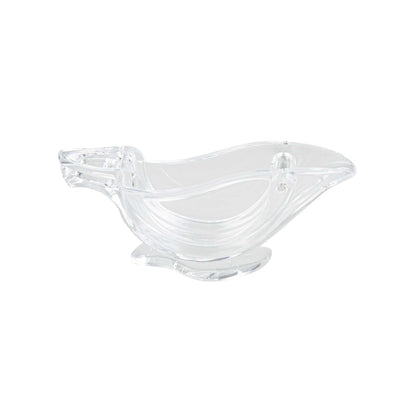 Met Lux 2 oz Clear Plastic Press Art Lemon and Lime Squeezer - 4 3/4" x 1 1/2" x 2" - 1 count box