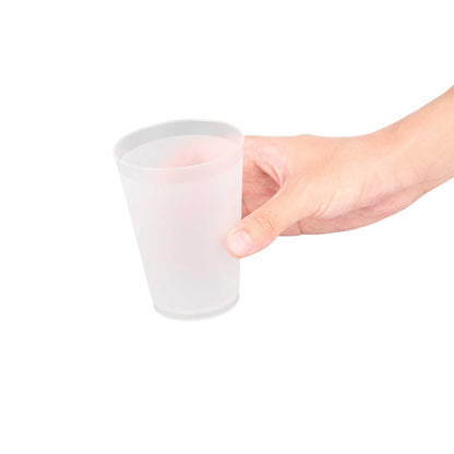 Flexi Grip 12 oz Round Frosted Plastic Cup - 3 1/4" x 3 1/4" x 4 1/4" - 500 count box
