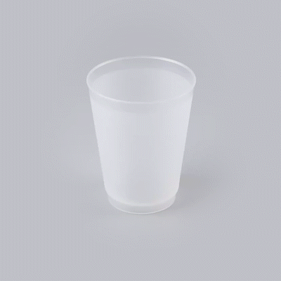 Flexi Grip 16 oz Round Frosted Plastic Cup - 3 1/2" x 3 1/2" x 4 1/2" - 500 count box