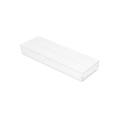 Mini Serve Rectangle Clear Plastic Modern Plate - 5 1/4" x 1 3/4" x 3/4" - 100 count box