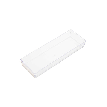Mini Serve Rectangle Clear Plastic Modern Plate - 5 1/4" x 1 3/4" x 3/4" - 100 count box