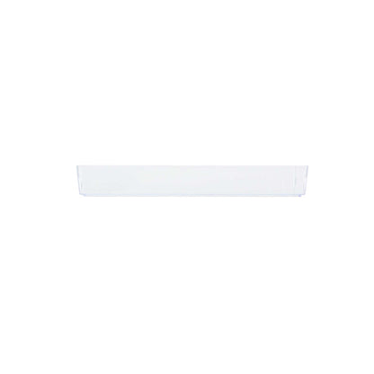 Mini Serve Rectangle Clear Plastic Modern Plate - 5 1/4" x 1 3/4" x 3/4" - 100 count box