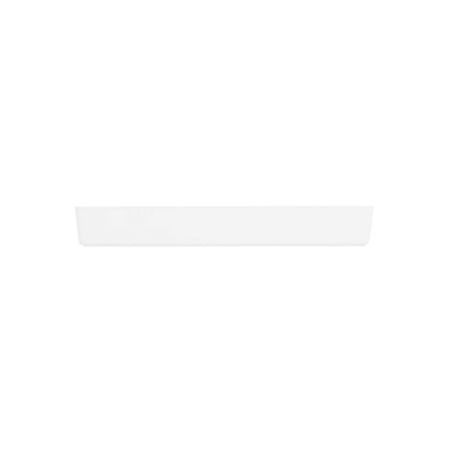 Mini Serve Rectangle White Plastic Modern Plate - 5 1/4" x 1 3/4" x 3/4" - 100 count box