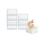 1 oz Square Clear Plastic Short Quadrato Cup - 1 3/4" x 1 3/4" x 1" - 100 count box