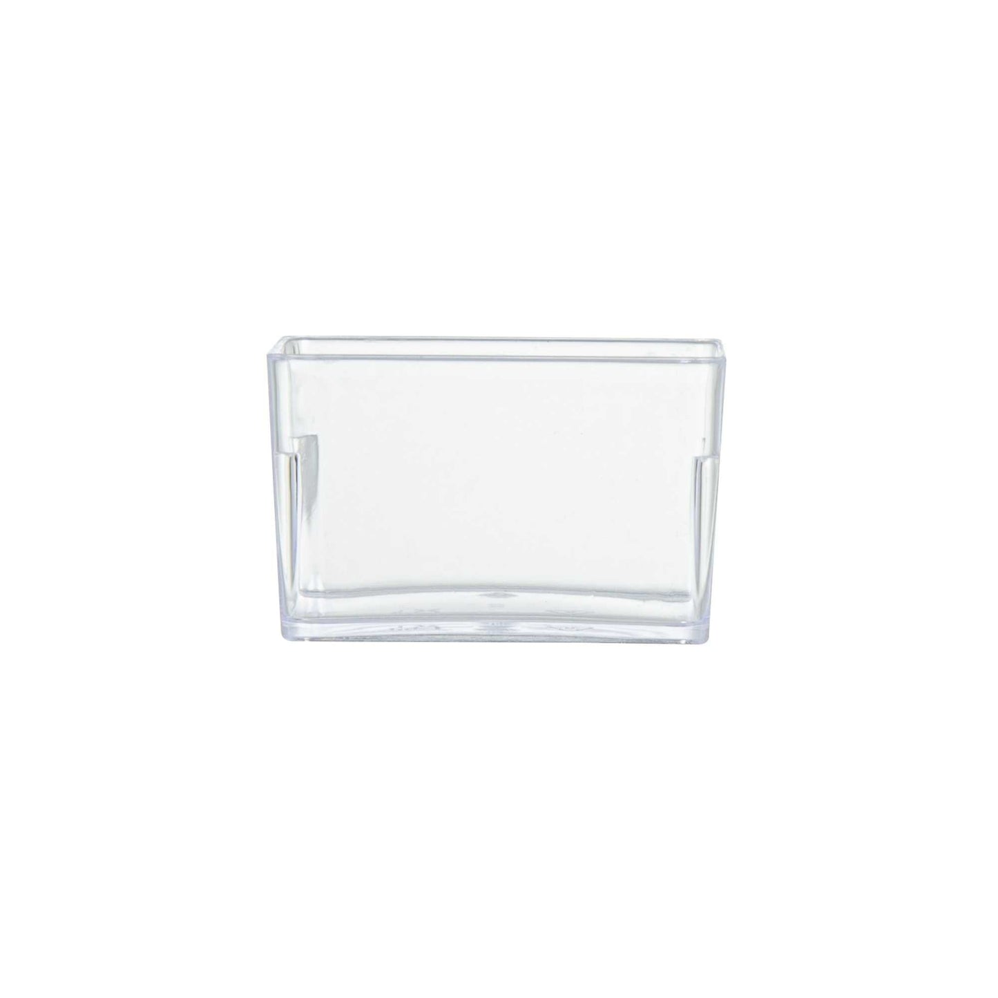 1 oz Square Clear Plastic Short Quadrato Cup - 1 3/4" x 1 3/4" x 1" - 100 count box
