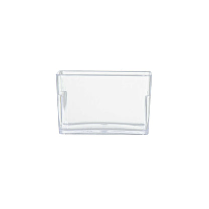 1 oz Square Clear Plastic Short Quadrato Cup - 1 3/4" x 1 3/4" x 1" - 100 count box