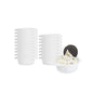 Mini Serve 3 oz Round White Plastic Mini Infinity Pot - 3 3/4" x 2 1/2" x 1 1/4" - 100 count box