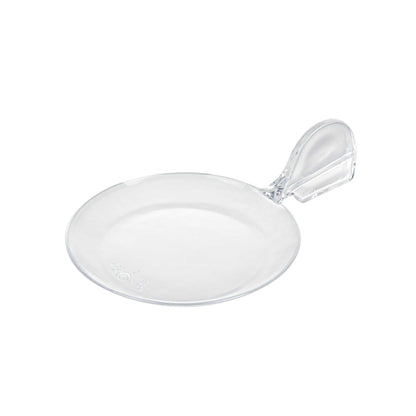 Mini Serve Fish Clear Plastic Tasting Plate - 3 3/4" x 2 1/2" x 1" - 100 count box