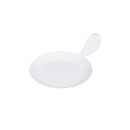 Mini Serve Fish White Plastic Tasting Plate - 3 3/4" x 2 1/2" x 1" - 100 count box