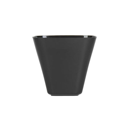 Mini Serve 4 oz Square Black Plastic Bellissima Tasting Cup - 2 1/2" x 2 1/2" x 2 1/4" - 100 count box