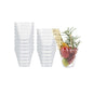 Mini Serve 4 oz Square Clear Plastic Bellissima Tasting Cup - 2 1/2" x 2 1/2" x 2 1/4" - 100 count box