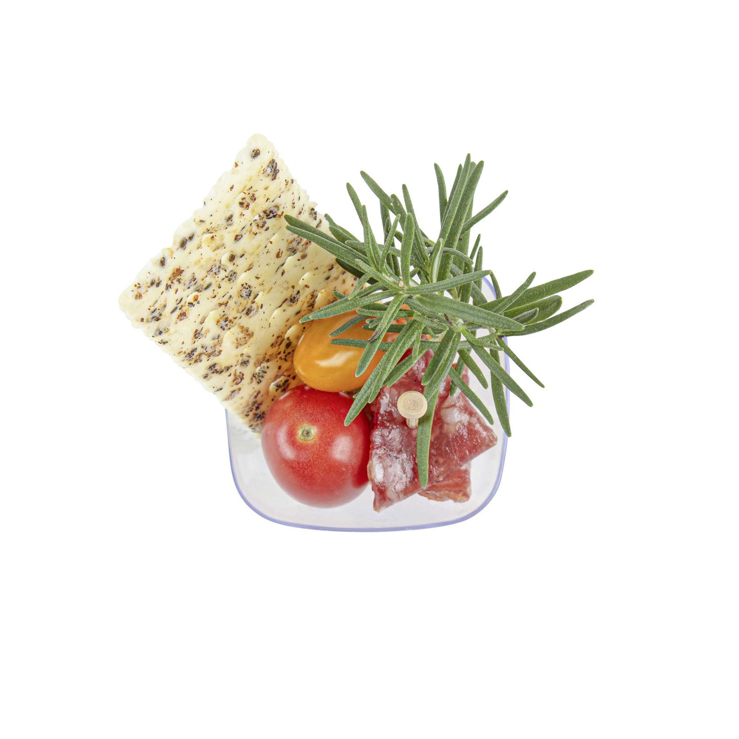 Mini Serve 4 oz Square Clear Plastic Bellissima Tasting Cup - 2 1/2" x 2 1/2" x 2 1/4" - 100 count box