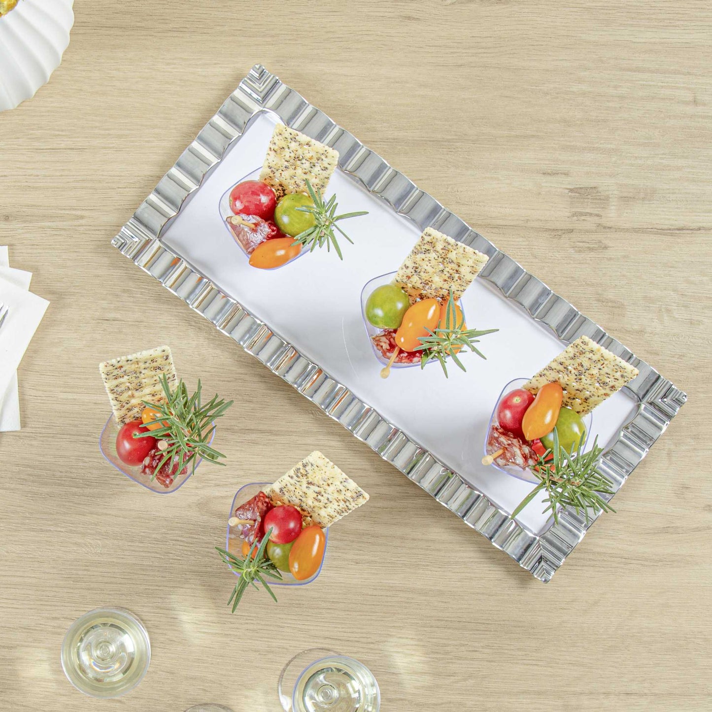 Mini Serve 4 oz Square Clear Plastic Bellissima Tasting Cup - 2 1/2" x 2 1/2" x 2 1/4" - 100 count box