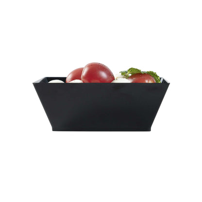 Maxi Serve 10 oz Square Black Plastic Small Modern Bowl - 4 1/4" x 4 1/4" x 1 1/2" - 25 count box