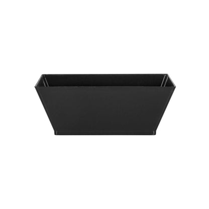 Maxi Serve 10 oz Square Black Plastic Small Modern Bowl - 4 1/4" x 4 1/4" x 1 1/2" - 100 count box