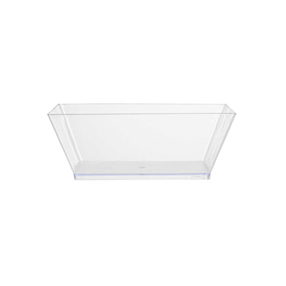 Maxi Serve 10 oz Square Clear Plastic Small Modern Bowl - 4 1/4" x 4 1/4" x 1 1/2" - 25 count box