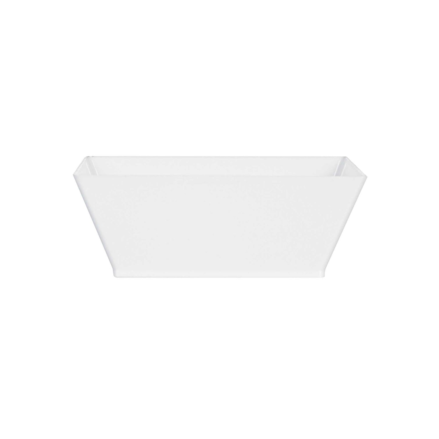Maxi Serve 10 oz Square White Plastic Small Modern Bowl - 4 1/4" x 4 1/4" x 1 1/2" - 100 count box