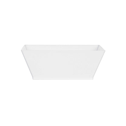 Maxi Serve 10 oz Square White Plastic Small Modern Bowl - 4 1/4" x 4 1/4" x 1 1/2" - 100 count box