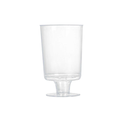 Mini Serve 1 oz Round Clear Plastic Lufthansa Drinking Cup - Stackable - 1 1/2" x 1 1/2" x 2 1/2" - 100 count box