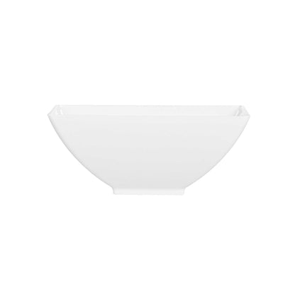 Mini Serve 3 oz Rectangle White Plastic Small Architetto Bowl - 3 1/4" x 2 1/4" x 1 1/4" - 100 count box