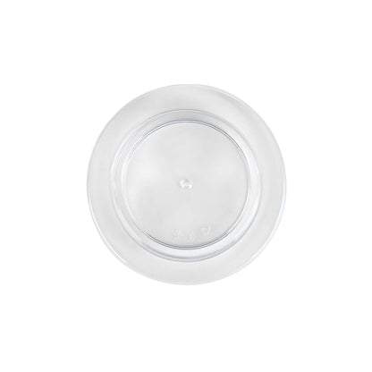 Mini Serve 3 oz Round Clear Plastic Gastronomique Petri Dish - 3 1/4" x 3 1/4" x 1" - 100 count box