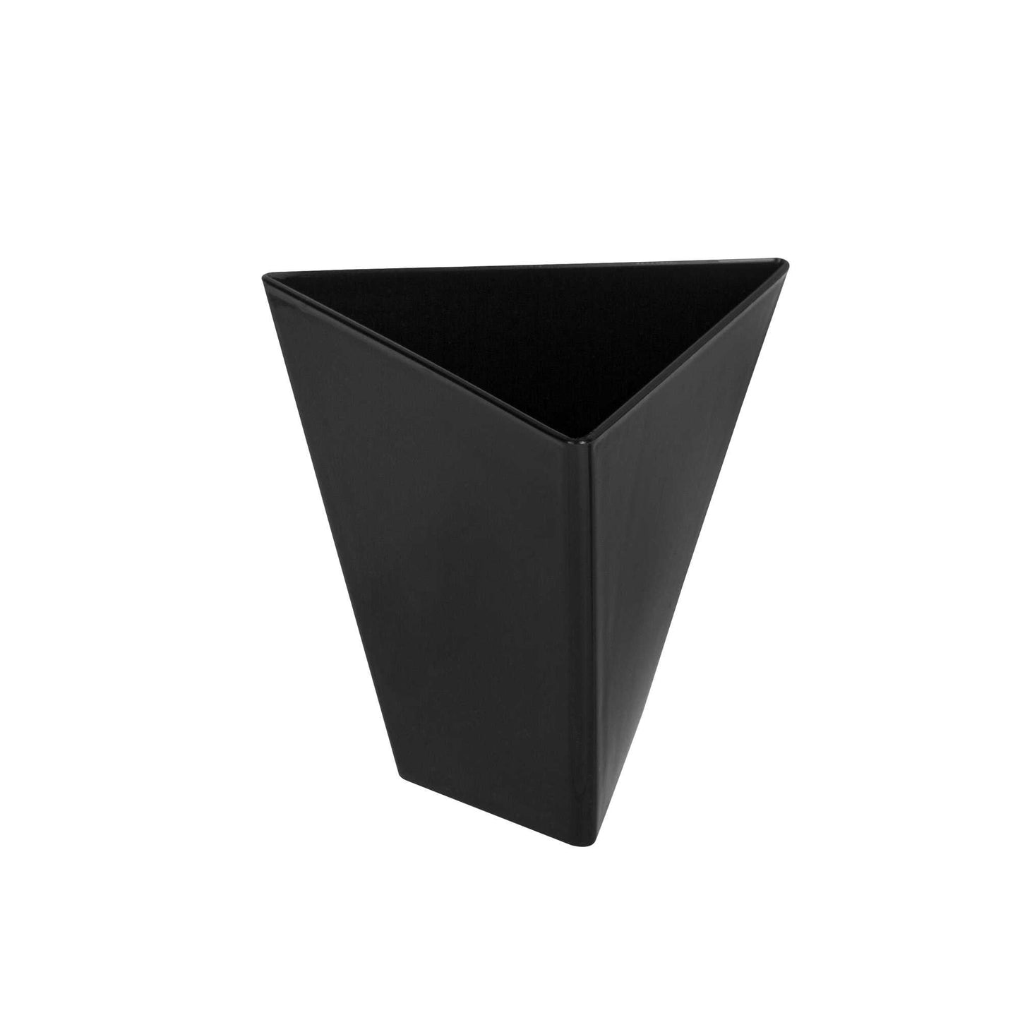 Mini Serve 4 oz Black Plastic Torcente Dessert Cup - 3" x 2 1/2" x 2 3/4" - 100 count box