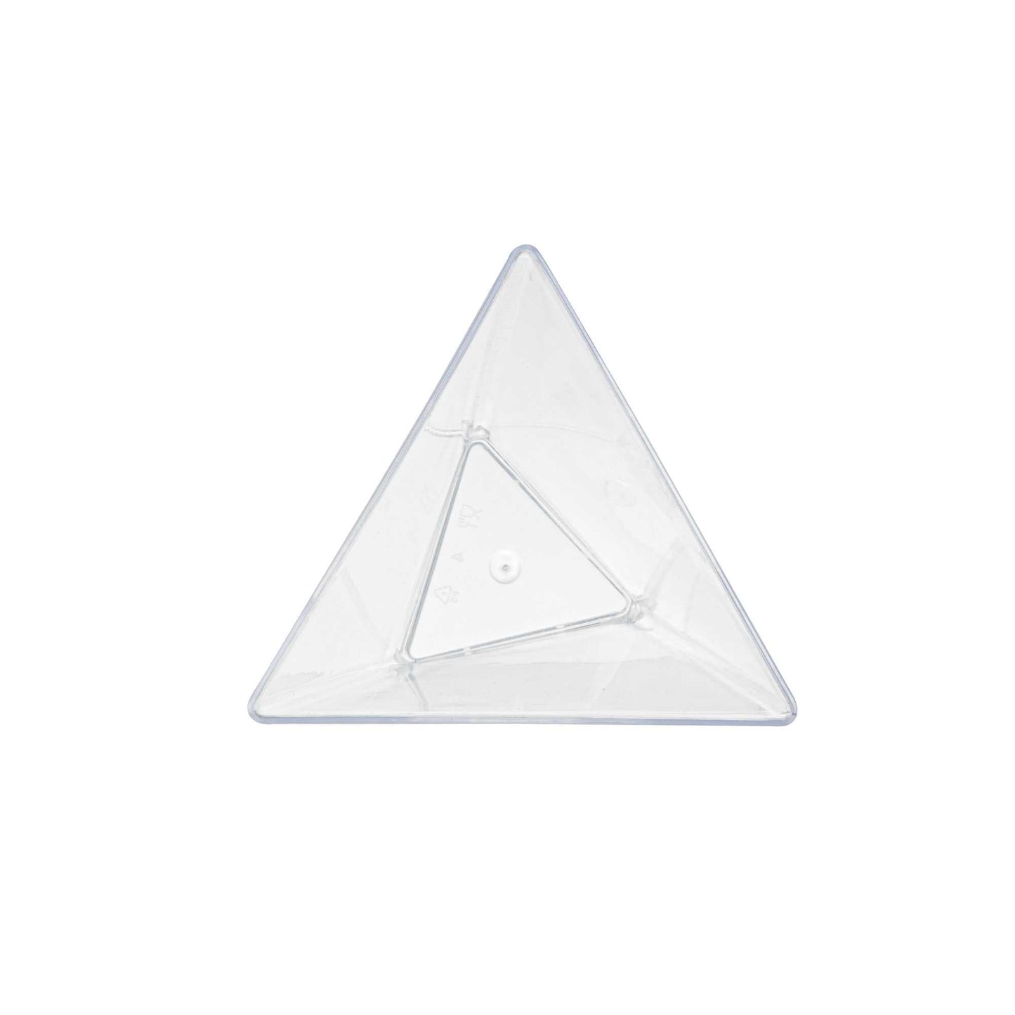 Mini Serve 4 oz Clear Plastic Torcente Dessert Cup - 3" x 2 1/2" x 2 3/4" - 25 count box