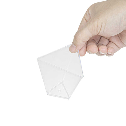 Mini Serve 4 oz Clear Plastic Torcente Dessert Cup - 3" x 2 1/2" x 2 3/4" - 100 count box