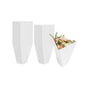 Mini Serve 4 oz White Plastic Torcente Dessert Cup - 3" x 2 1/2" x 2 3/4" - 100 count box