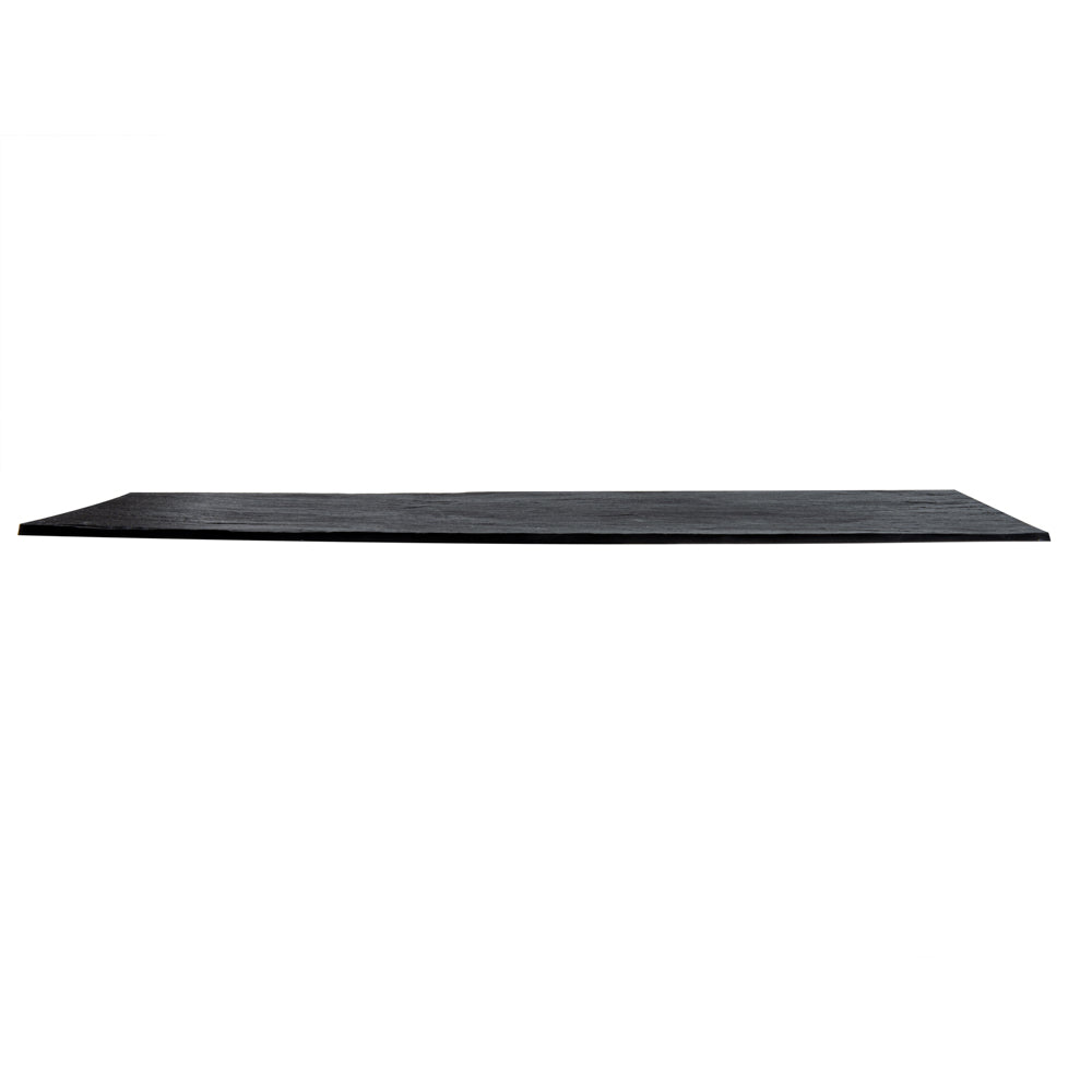 Maxi Serve Rectangle Black Plastic Large Plate - Faux Slate - 16" x 7" - 25 count box