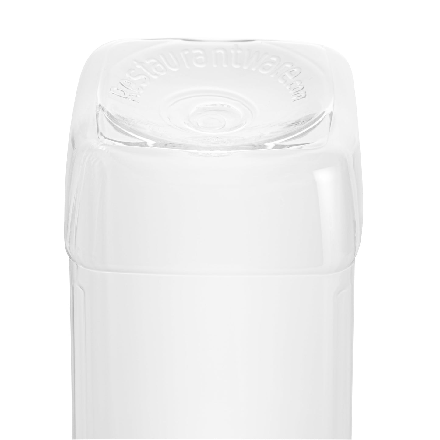 Bottle Tek 16 oz Square Clear Plastic Cold Pressed Juice Bottle - with Safety Cap - 2 1/4" x 2 1/4" x 7" - 100 count box