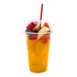Basic Nature Round Clear PLA Plastic Drinking Cup Dome Lid - Compostable - 3 3/4" x 3 3/4" x 1 3/4" - 100 count box