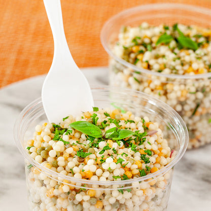 Basic Nature 16 oz Round Clear PLA Plastic To Go Deli Container - Compostable - 4 3/4" x 4 3/4" x 3" - 500 count box