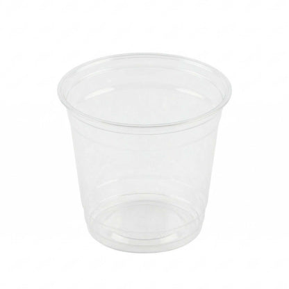 Basic Nature 24 oz Round Clear PLA Plastic To Go Deli Container - Compostable - 4 3/4" x 4 3/4" x 4 1/4" - 500 count box