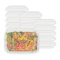 Asporto 28 oz Rectangle White Plastic To Go Box - with Clear Lid, Microwavable - 8 3/4" x 6" x 1 1/2" - 100 count box