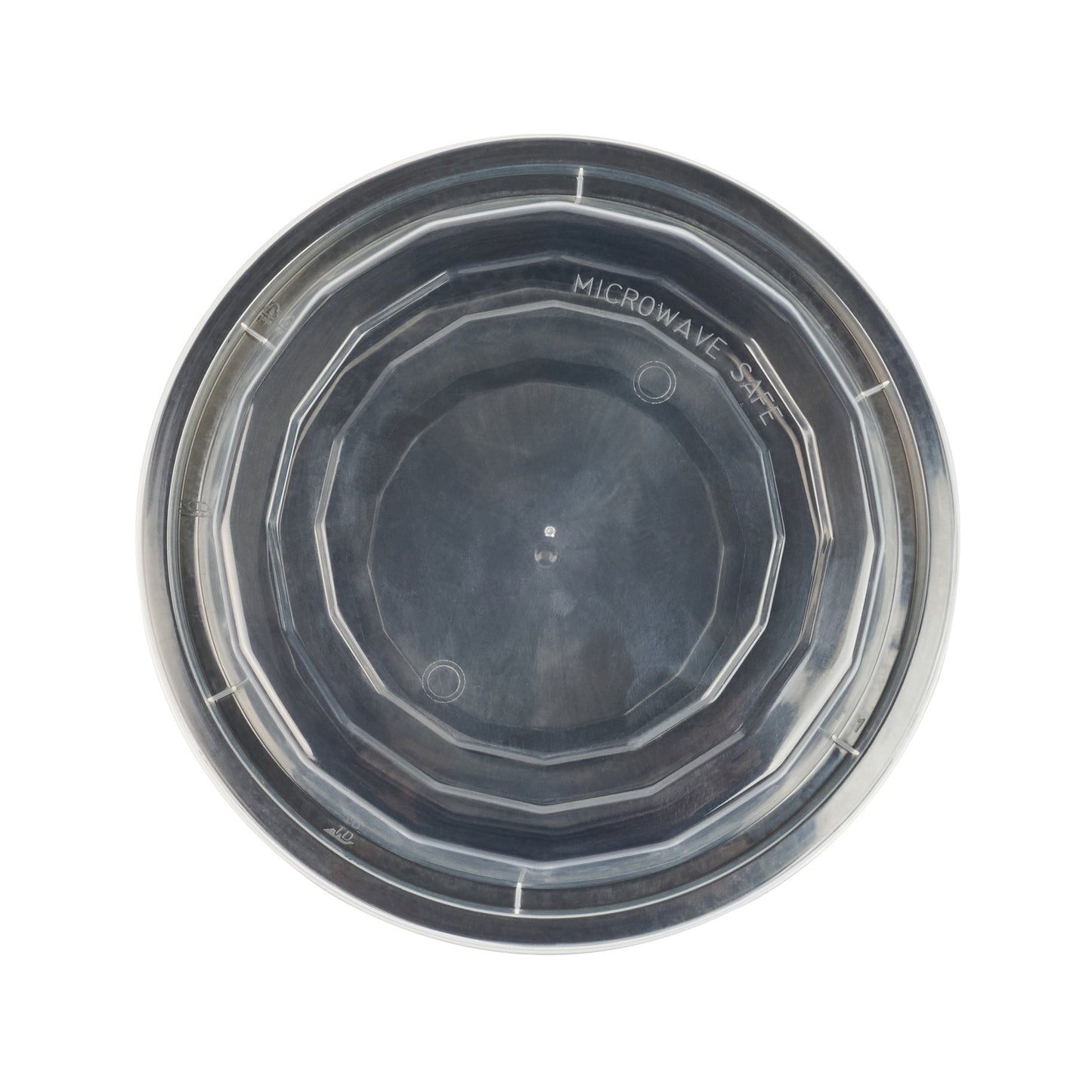 Asporto 16 oz Round Black Plastic To Go Box - with Clear Lid, Microwavable - 6 1/4" x 6 1/4" x 1 3/4" - 100 count box