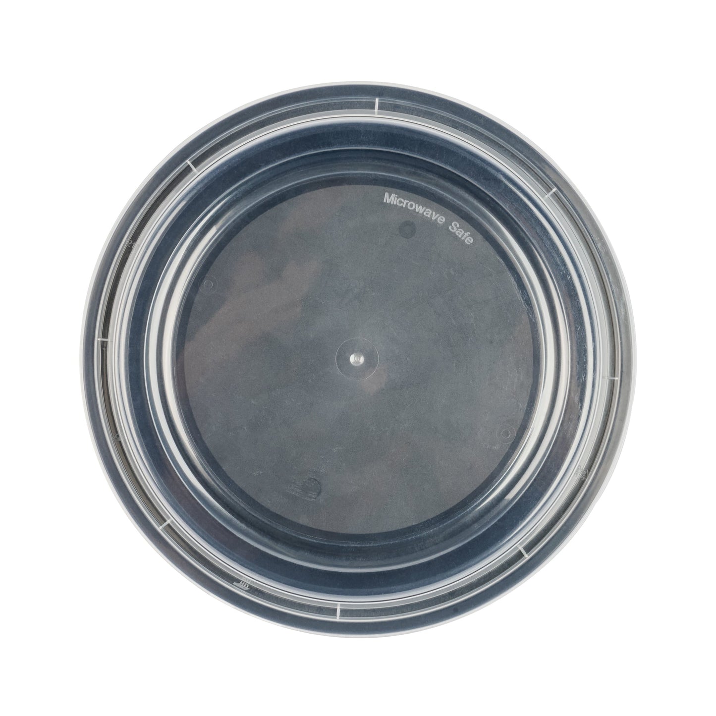 Asporto 48 oz Round Black Plastic To Go Box - with Clear Lid, Microwavable - 9" x 9" x 1 3/4" - 100 count box