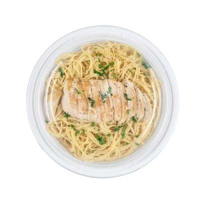 Asporto 48 oz Round White Plastic To Go Box - with Clear Lid, Microwavable - 9" x 9" x 1 3/4" - 100 count box