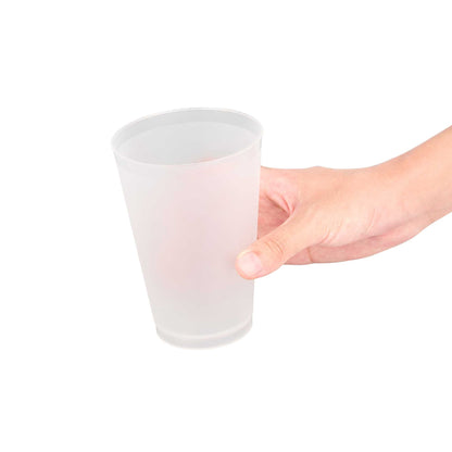 Flexi Grip 20 oz Round Frosted Plastic Cup - 3 3/4" x 3 3/4" x 5 1/4" - 500 count box
