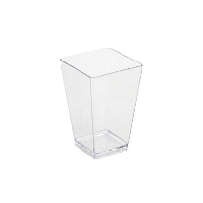 Mini Serve 4 oz Square Clear Plastic Tall Medium Kova Cup - 2" x 2" x 3" - 320 count box