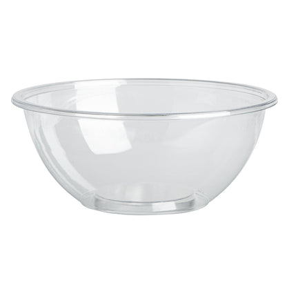 Mini Serve 7 oz Round Clear Plastic Salad Bowl - 5" x 5" x 1 3/4" - 200 count box