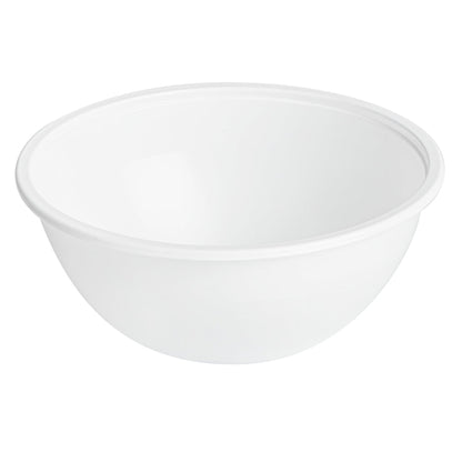 Mini Serve 7 oz Round White Plastic Salad Bowl - 5" x 5" x 1 3/4" - 200 count box