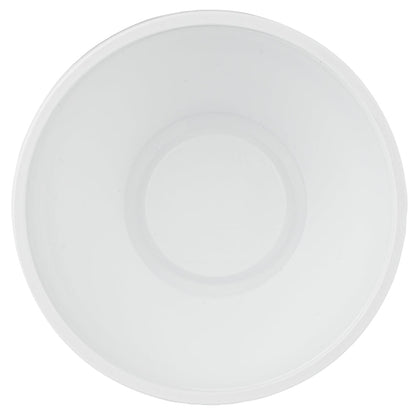 Mini Serve 7 oz Round White Plastic Salad Bowl - 5" x 5" x 1 3/4" - 200 count box