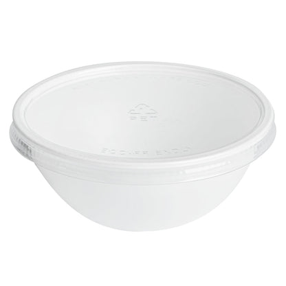 Mini Serve 7 oz Round White Plastic Salad Bowl - 5" x 5" x 1 3/4" - 200 count box