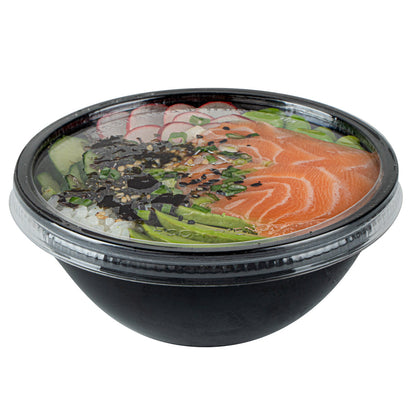 Mini Serve Round Clear Plastic Lid - Fits 7 oz Salad Bowl - 200 count box